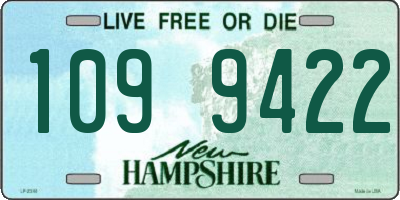 NH license plate 1099422