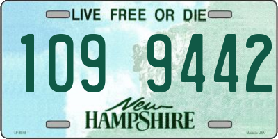 NH license plate 1099442