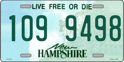 NH license plate 1099498