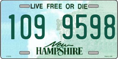 NH license plate 1099598