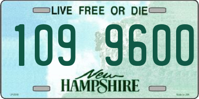 NH license plate 1099600