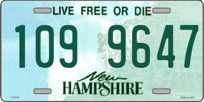 NH license plate 1099647