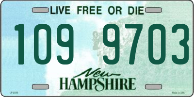 NH license plate 1099703