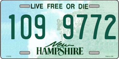 NH license plate 1099772
