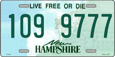 NH license plate 1099777