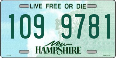 NH license plate 1099781