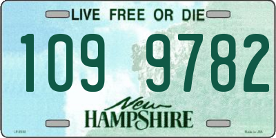 NH license plate 1099782