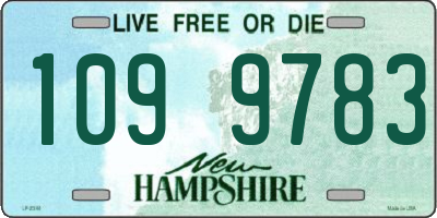 NH license plate 1099783