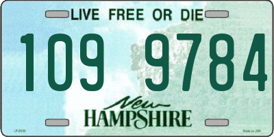 NH license plate 1099784
