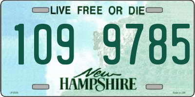NH license plate 1099785