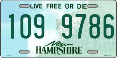 NH license plate 1099786