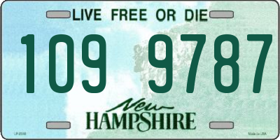 NH license plate 1099787