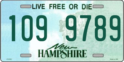 NH license plate 1099789
