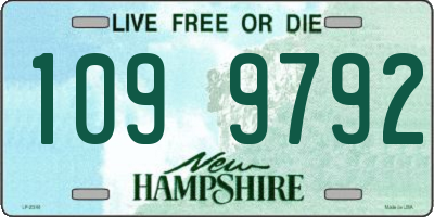 NH license plate 1099792