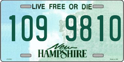 NH license plate 1099810