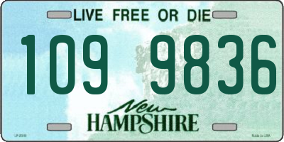 NH license plate 1099836