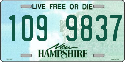 NH license plate 1099837