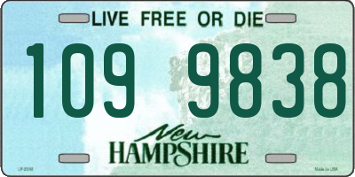 NH license plate 1099838