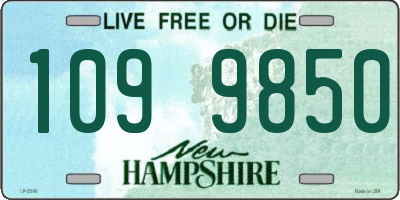 NH license plate 1099850