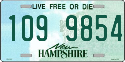 NH license plate 1099854