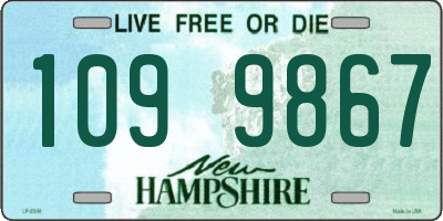 NH license plate 1099867