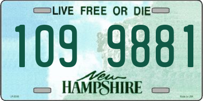 NH license plate 1099881
