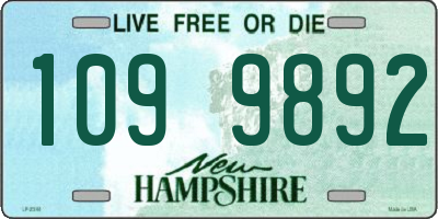 NH license plate 1099892