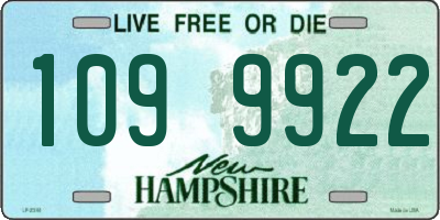 NH license plate 1099922