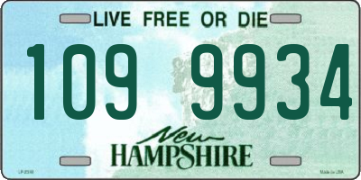 NH license plate 1099934