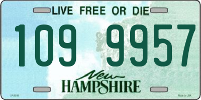 NH license plate 1099957