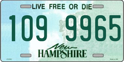 NH license plate 1099965