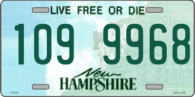 NH license plate 1099968