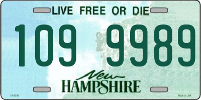 NH license plate 1099989