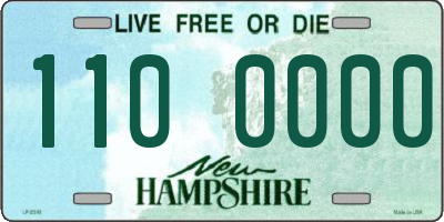 NH license plate 1100000