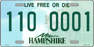 NH license plate 1100001