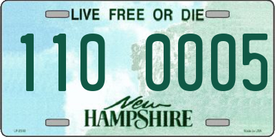 NH license plate 1100005