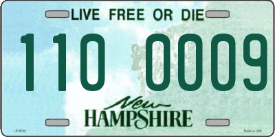 NH license plate 1100009