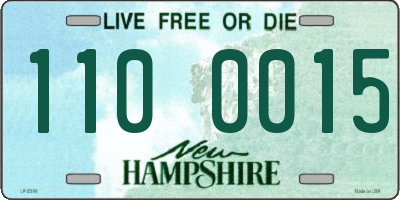 NH license plate 1100015
