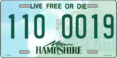 NH license plate 1100019