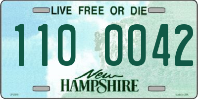NH license plate 1100042