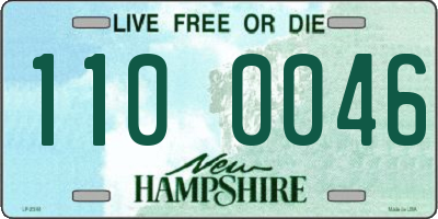 NH license plate 1100046