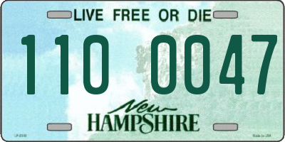NH license plate 1100047