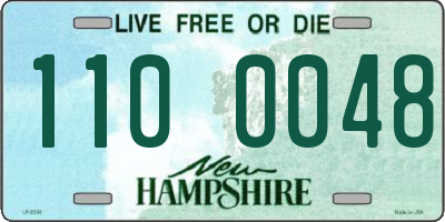 NH license plate 1100048