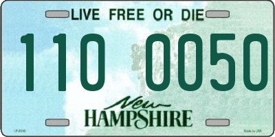 NH license plate 1100050
