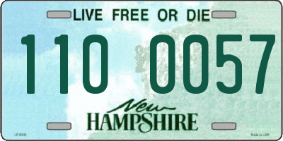 NH license plate 1100057