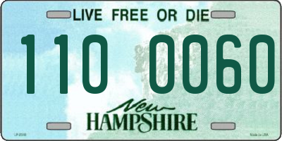 NH license plate 1100060