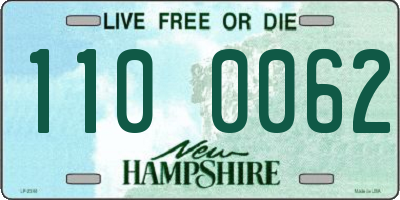 NH license plate 1100062