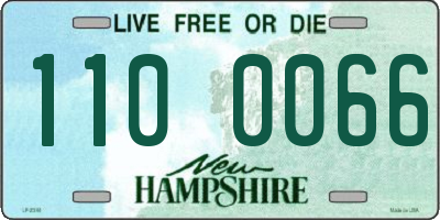 NH license plate 1100066