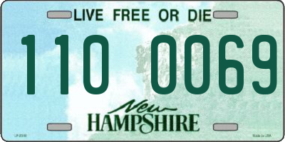 NH license plate 1100069