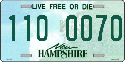 NH license plate 1100070